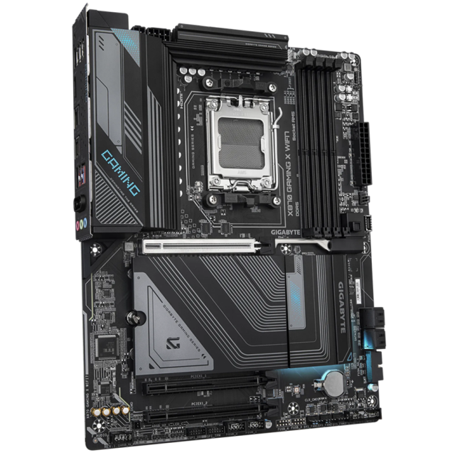 Дънна платка GIGABYTE X870 GAMING X WIFI7, AM5, 4x DDR5, PCIe 5.0, 3x M.2 NVMe, 4x SATA 6Gb/s, Wi-Fi 7, Bluetooth V5.4, HDMI, ATX