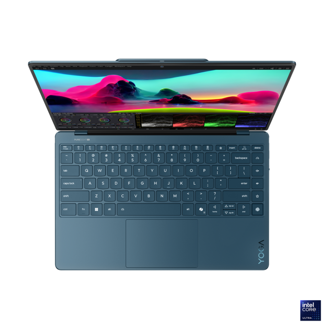Лаптоп Lenovo Yoga Slim 9 14ILL10, Intel Core Ultra 7 258V 8C (2.2/4.8GHz, 12MB Cache), 14.0" (35.56 cm) WQUXGA OLED, Touch Screen, Intel Arc 140V, 32GB LPDDR5X, 1TB M.2 NVMe SSD, Windows 11 Hom