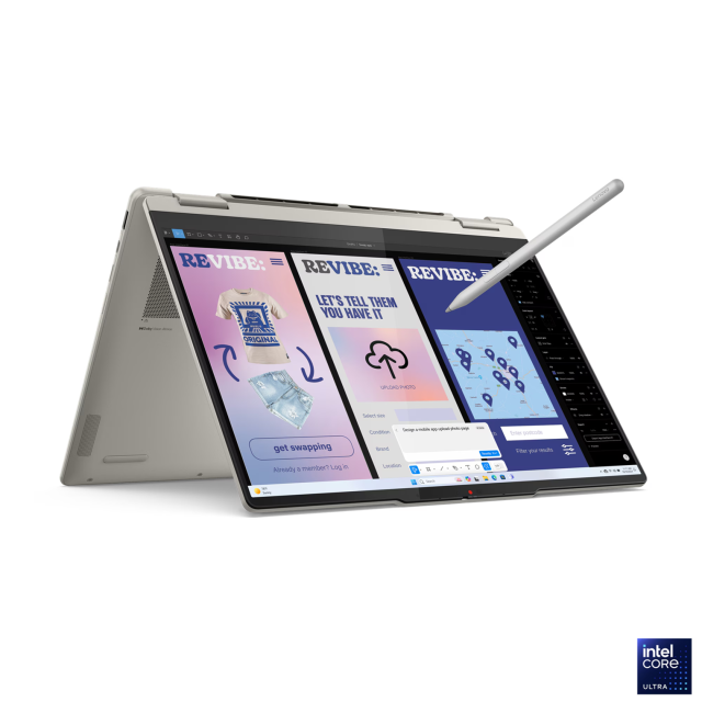 Лаптоп Lenovo Yoga 7 2-in-1 14ILL10, Intel Core Ultra 7 258V 8C (2.2/4.8GHz, 12MB Cache), 14.0" (35.56 cm) WQXGA+ OLED, Touch Screen, Intel Arc 140V, 32GB LPDDR5X, 1TB M.2 NVMe SSD, Windows 11 Hom