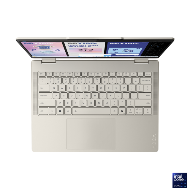 Лаптоп Lenovo Yoga 7 2-in-1 14ILL10, Intel Core Ultra 7 258V 8C (2.2/4.8GHz, 12MB Cache), 14.0" (35.56 cm) WQXGA+ OLED, Touch Screen, Intel Arc 140V, 32GB LPDDR5X, 1TB M.2 NVMe SSD, Windows 11 Hom