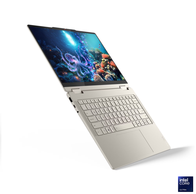 Лаптоп Lenovo Yoga 7 2-in-1 14ILL10, Intel Core Ultra 7 258V 8C (2.2/4.8GHz, 12MB Cache), 14.0" (35.56 cm) WQXGA+ OLED, Touch Screen, Intel Arc 140V, 32GB LPDDR5X, 1TB M.2 NVMe SSD, Windows 11 Hom