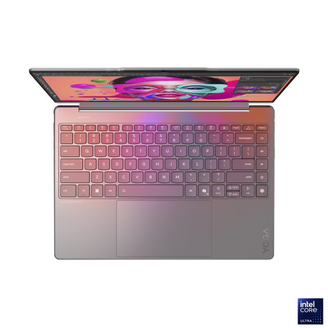 Лаптоп Lenovo Yoga 9 2-in-1 14ILL10, Intel Core Ultra 7 258V 8C (2.2/4.8GHz, 12MB Cache), 14.0" (35.56 cm) WQXGA+ OLED, Touch Screen, Intel Arc 140V, 32GB LPDDR5X, 1TB M.2 NVMe SSD, Windows 11 Home