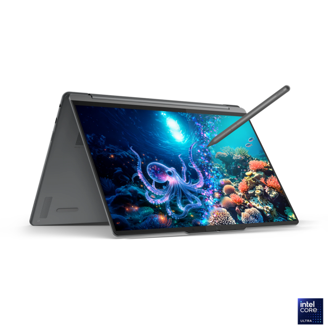 Лаптоп Lenovo Yoga 9 2-in-1 14ILL10, Intel Core Ultra 7 258V 8C (2.2/4.8GHz, 12MB Cache), 14.0" (35.56 cm) WQXGA+ OLED, Touch Screen, Intel Arc 140V, 32GB LPDDR5X, 1TB M.2 NVMe SSD, Windows 11 Home