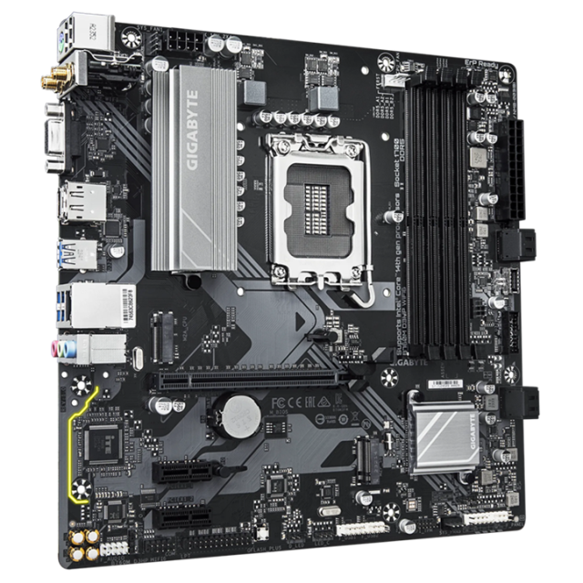 Дънна платка GIGABYTE B760M D3HP WIFI6, LGA1700, 4x DDR5, 2x M.2 NVMe, 4x SATA 6Gb/s, Wi-Fi 6/Bluetooth V5.3, VGA, HDMI, DP, mATX