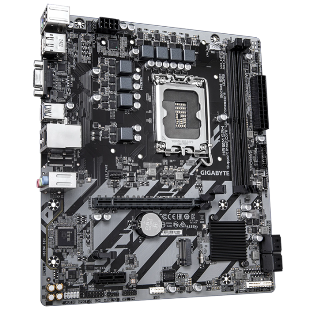 Дънна платка GIGABYTE H810M S2H, LGA1851, 1x M.2, 4 x SATA 6Gb/s, VGA, HDMI, DP, MicroATX
