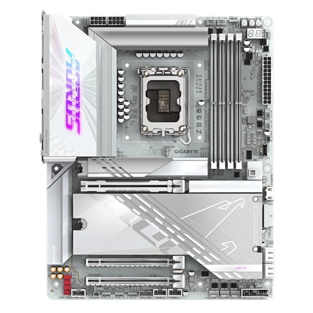 Дънна платка GIGABYTE Z890 AORUS PRO ICE, LGA1851, 4x DDR5, 5x M2, 4x SATA 6Gb/s, Wi-Fi 7/Bluetooth V5.4, HDMI, ATX