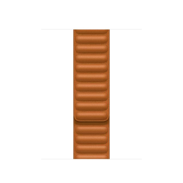 Каишка за часовник Apple Watch 41mm Golden Brown Leather Link - M/L