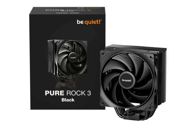 Охладител за процесор be quiet!, Pure Rock 3 Black, 4-Pin PWM, LGA1851/LGA1700/АМ4/AM5