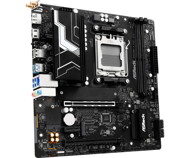Дънна платка ASROCK B850M-X WIFI, AM5, 2x DDR5, 2x M.2, 4x SATA 6Gb/s, Wi-Fi 6E, Bluetooth v5.2, HDMI, DP, mATX