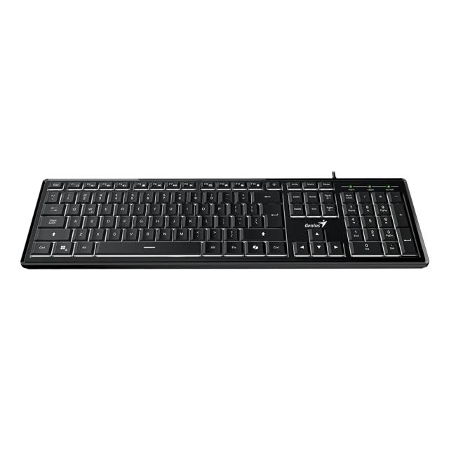 Клавиатура Genius SlimStar 820 Black - AI, Illuminated, Slim, BG, USB
