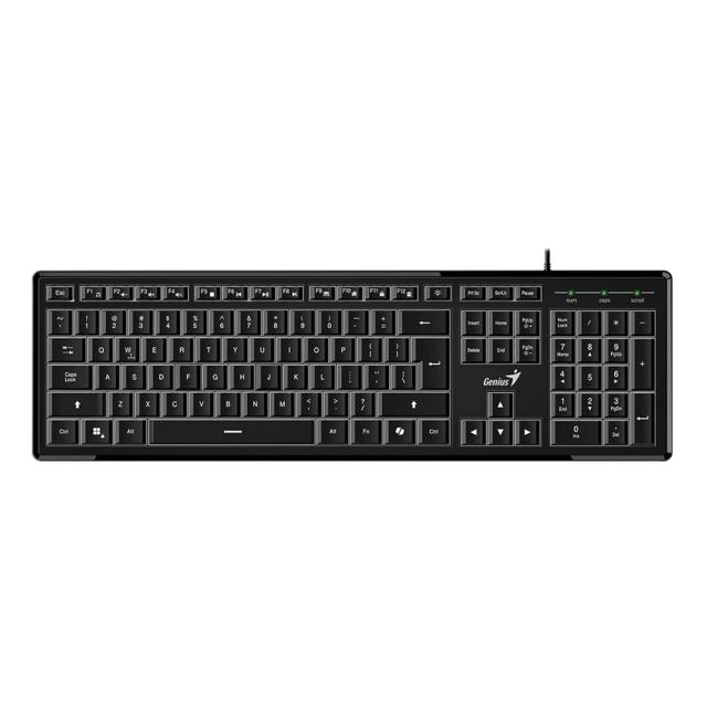Клавиатура Genius SlimStar 820 Black - AI, Illuminated, Slim, BG, USB