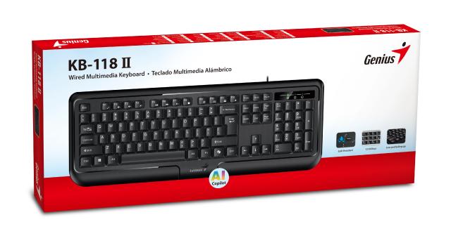 Клавиатура Genius Smart Keyboard KB-118 II Black - AI, BG Layout, USB
