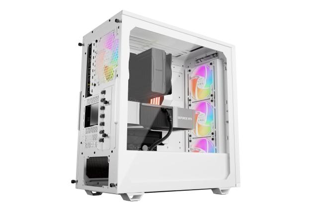 Кутия be quiet! Pure Base 501 LX White, Middle Tower, 1x USB 3.2 Type-C, 2x USB 3.2 Type-A, 1x HD Audio, Mini-ITX / mATX / ATX, Бяла