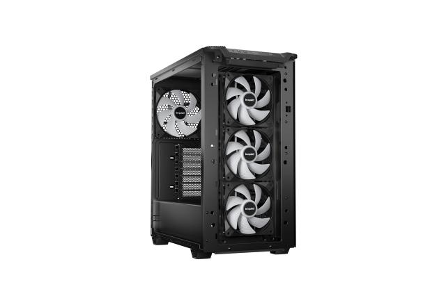 Кутия be quiet! Pure Base 501 LX Black, Middle Tower, 1x USB 3.2 Type-C, 2x USB 3.2 Type-A, 1x HD Audio, Mini-ITX / mATX / ATX, черен