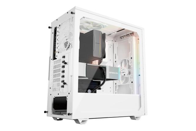 Кутия be quiet! Pure Base 501 DX White, Middle Tower, 1x USB 3.2 Type-C, 2x USB 3.2 Type-A, 1x HD Audio, Mini-ITX / mATX / ATX, Бяла