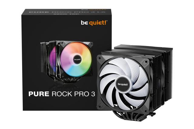 Охладител за процесор be quiet!, Pure Rock Pro 3 LX Black - Dual-Tower, 3 pin/4-Pin PWM, LGA1851/LGA1700/АМ4/AM5