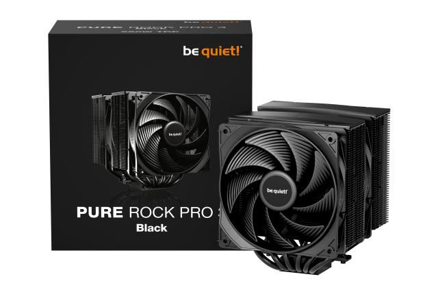 Охладител за процесор be quiet!, Pure Rock Pro 3 Black - Dual-Tower, 4-Pin PWM, LGA1851/LGA1700/АМ4/AM5