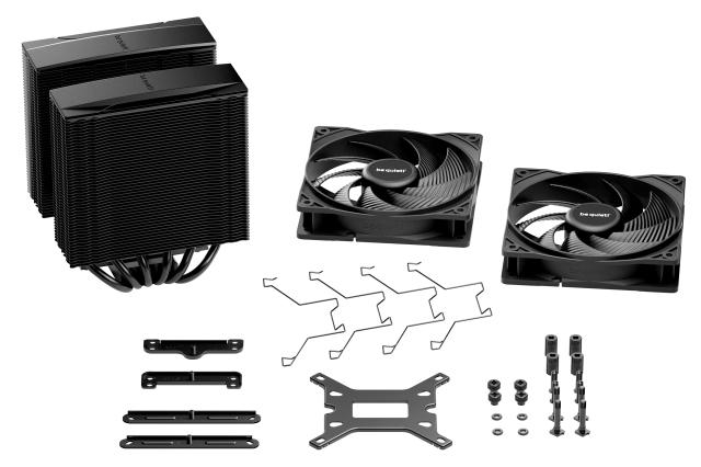 Охладител за процесор be quiet!, Pure Rock Pro 3 Black - Dual-Tower, 4-Pin PWM, LGA1851/LGA1700/АМ4/AM5