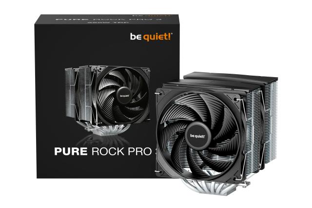 Охладител за процесор be quiet!, Pure Rock Pro 3 - Dual-Tower, 4-Pin PWM, LGA1851/LGA1700/АМ4/AM5