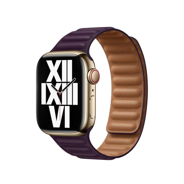 Каишка за часовник Apple Watch 41mm Dark Cherry Leather Link - S/M