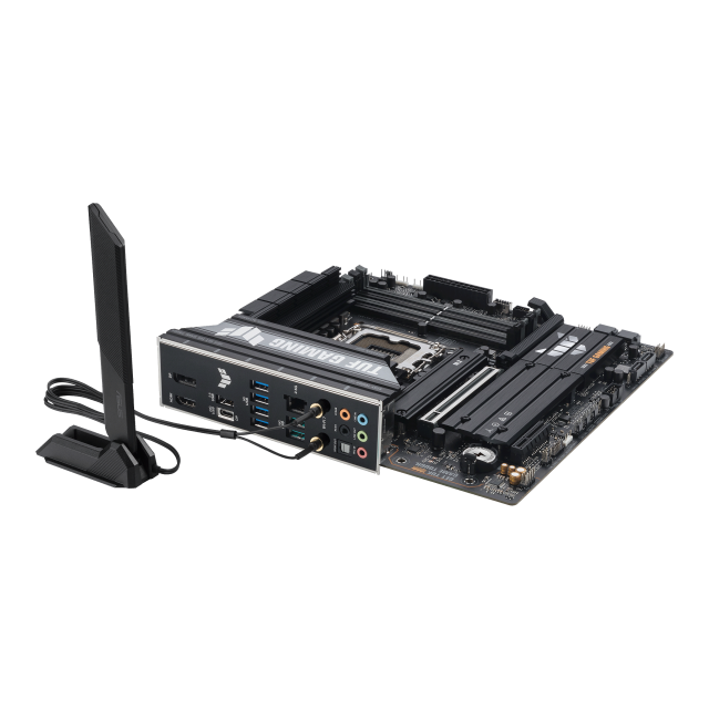 Дънна платка ASUS TUF GAMING B860M-PLUS WIFI, LGA1851, 4x DDR5, 3x M.2, 4x SATA 6Gb/s, Wi-Fi 7/ Bluetooth 5.4. HDMI, DP, mATX