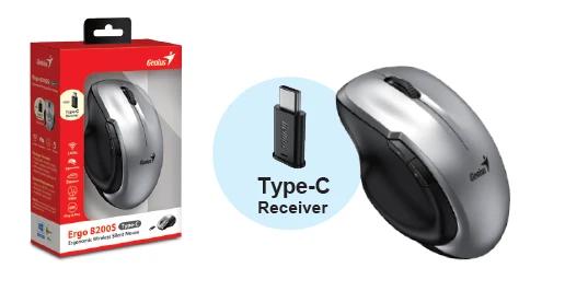 Мишка Genius Ergo 8200S, Wireless Silent, оптична (1200 dpi), Silver
