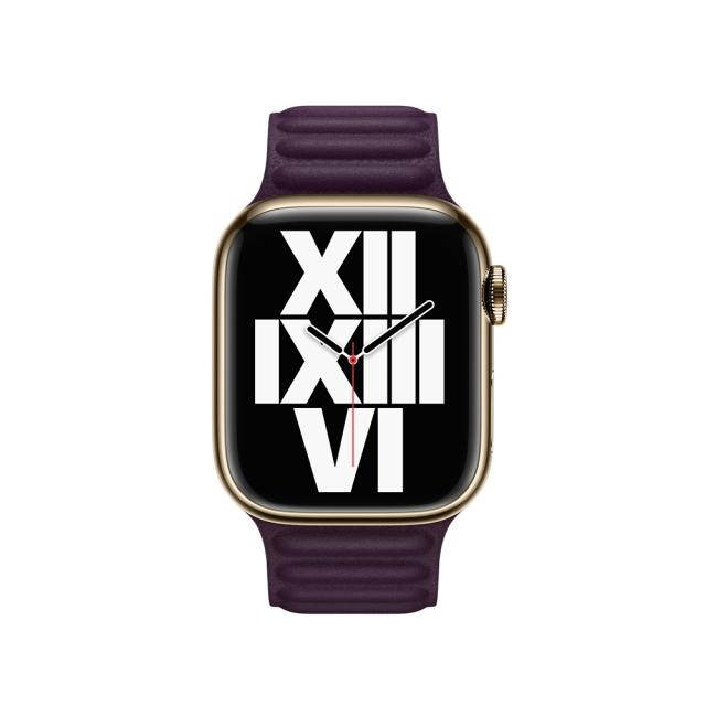 Каишка за часовник Apple Watch 41mm Dark Cherry Leather Link - M/L