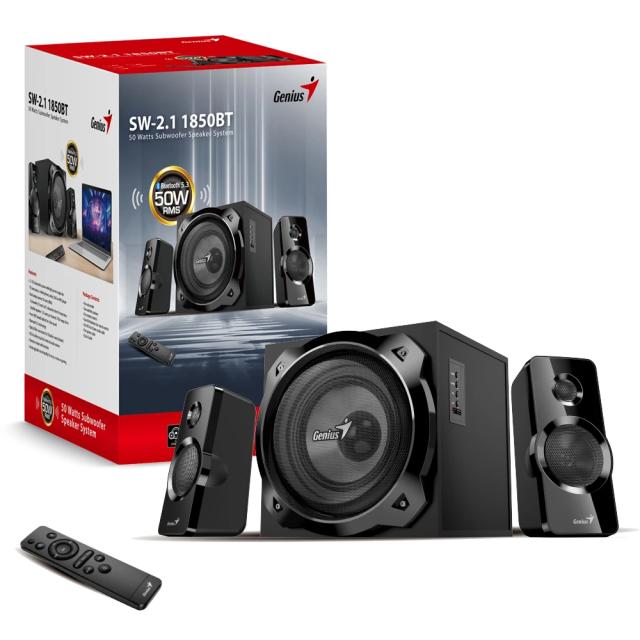 Tонколони Genius 1850BT Speakers 2.1, SW-2.1, 50W RMS, Bluetooth, Black