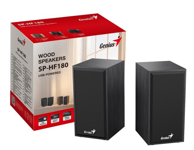 Тонколони Genius SP-HF180 Speakers 2.0, 6W, USB, Black