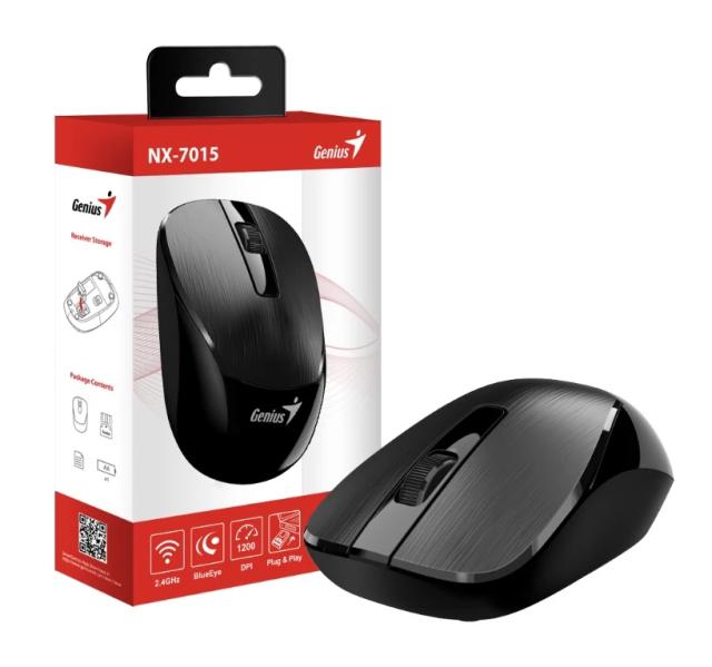 Мишка Genius NX-7015, оптична (1200 dpi), Wireless, черно