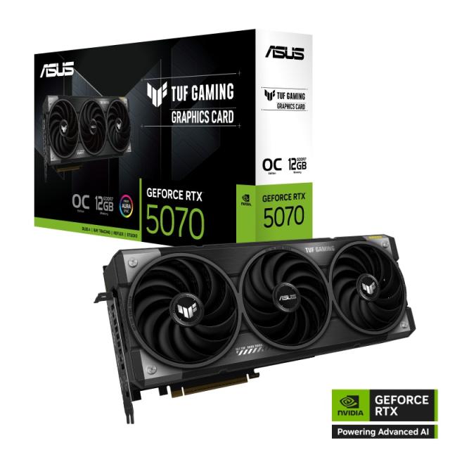 Видео карта ASUS DUAL GeForce RTX5070 O12G-GAMING, 12GB GDDR7, 192-bit, 2x HDMI, 3x DP