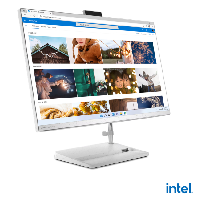 Компютър Lenovo IdeaCentre 3 27IAP7 All-in-One, 27.0" (68.58 см) Full HD IPS Anti-glare, Intel Core i5-12450H 8C (2.0/4.4GHz, 12MB Cache), 8GB DDR4 3200MHz SoDIMM, 512GB M.2 NVMe SSD, Free DOS