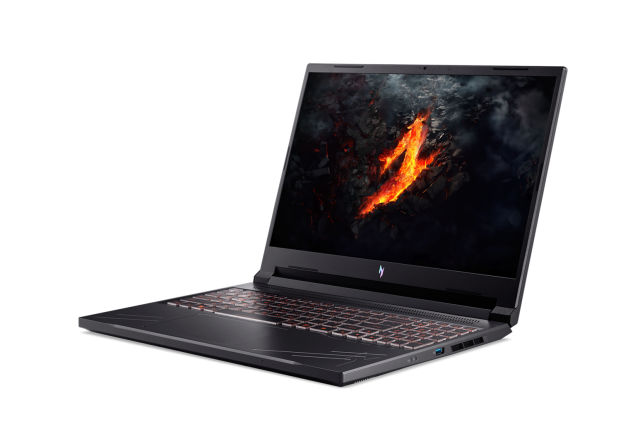 Лаптоп Acer Nitro V16 AI ANV16-61-R42L, AMD Ryzen AI 5 340 6C (2.0/4.8GHz, 16MB Cache), 16.0" (40.64 cm) Full HD+ IPS, NVIDIA RTX 3050 6GB GDDR6, 16GB DDR5, 512GB M.2 NVMe SSD, Free DOS