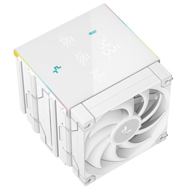 Охладител DeepCool CPU Cooler AK620 DIGITAL PRO WH - Dual-Tower, 3-pin/4-pin PWM - LGA1851/AM5