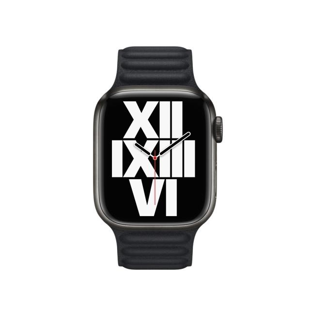 Каишка за часовник Apple Watch 41mm Midnight Leather Link - S/M