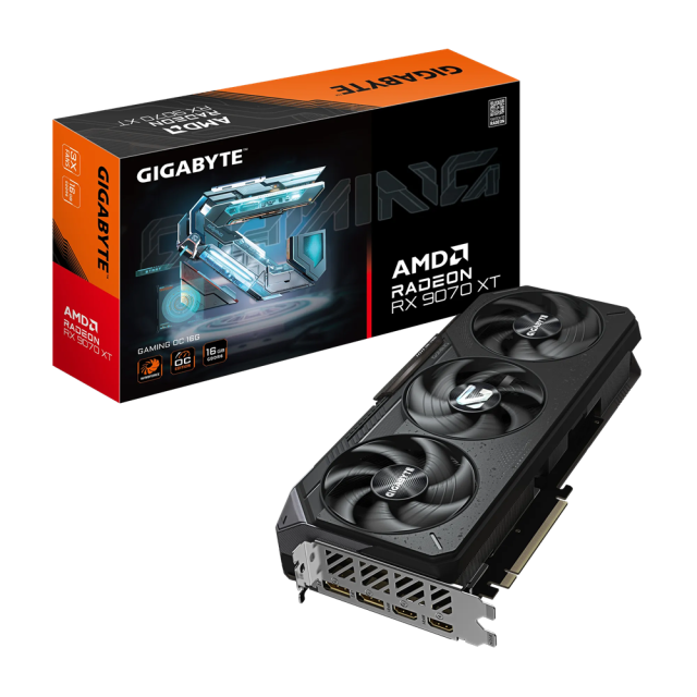 Видео карта GIGABYTE Radeon RX 9070XT GAMING OC 16GB, GDDR6, 256-bit, 2x HDMI, 2x DP