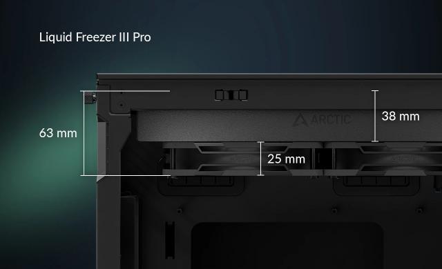 Охладител за процесор Arctic Liquid Freezer III Pro 360 A-RGB, 3-pin/4-pin PWM, Black