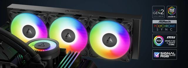 Охладител за процесор Arctic Liquid Freezer III Pro 360 A-RGB, 3-pin/4-pin PWM, Black