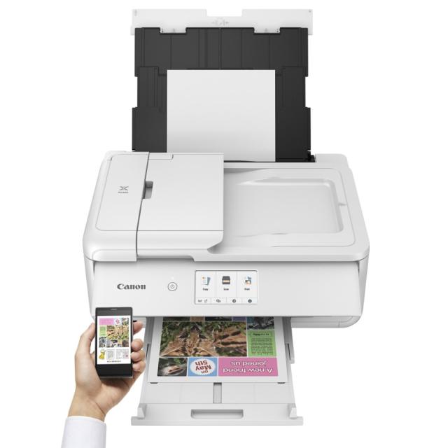 Мастилоструйно многофункционално устройство Canon PIXMA TS9551Ca, цветен, принтер/копир/скенер, A3/A4, 4800 x 1200dpi, 33 стр/мин, Hi-Speed USB, LAN, Wi-Fi, Cloud Link
