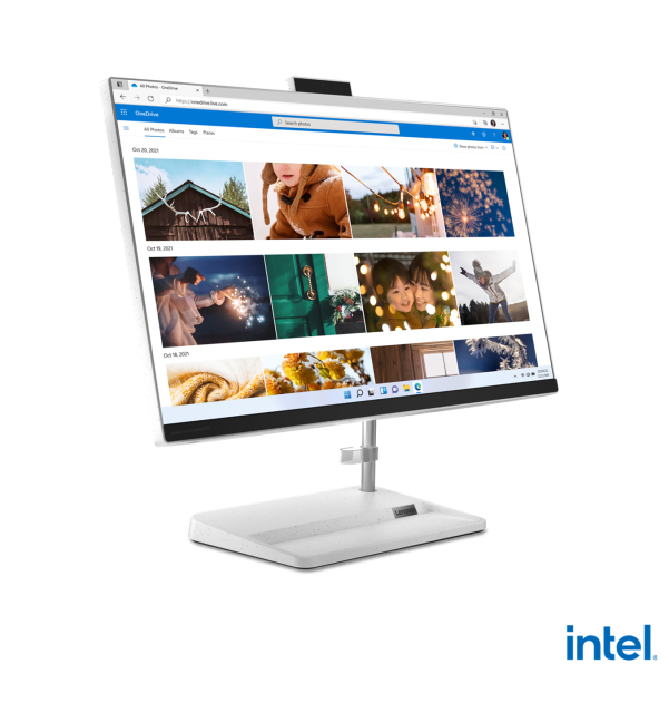 Компютър Lenovo IdeaCentre AIO 3 24IAP7, Intel® Core i5-12450H 8C (3.3/4.4GHz, 12MB Cache), 23.8" (60.45cm) FHD IPS Anti-Glare, 8GB DDR4, 512GB SSD NVMe, HDMI, Free DOS