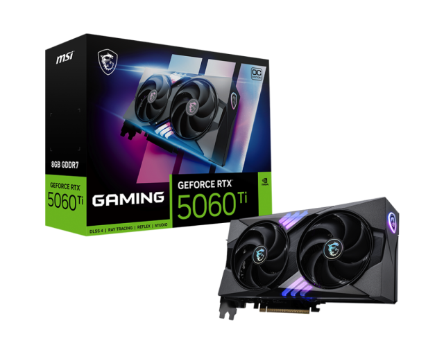 Видео карта MSI nVIDIA GeForce RTX 5060 Ti GAMING OC 8GB GDDR7, 128-bit, HDMI, 3x DP
