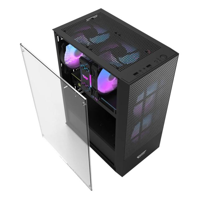 Кутия Darkflash A290 Black, Middle Tower, 1 x USB 3.0, 1 x USB 2.0, 1 x HD Audio, Mini-ITX / mATX / ATX