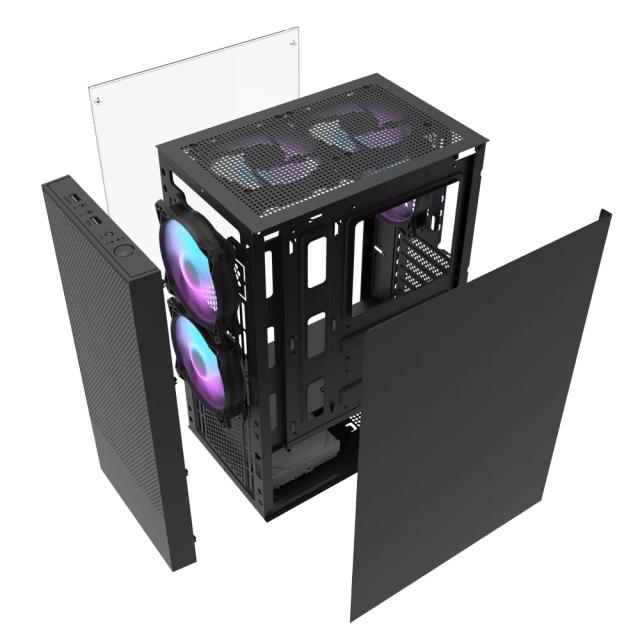 Кутия Darkflash A290 Black, Middle Tower, 1 x USB 3.0, 1 x USB 2.0, 1 x HD Audio, Mini-ITX / mATX / ATX