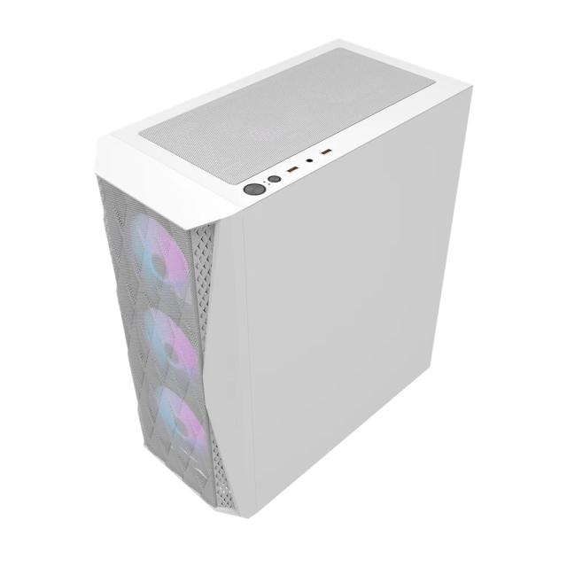 Кутия Darkflash DK352 White, Middle Tower, 2 x USB 3.0, 1 x HD Audio, Mini-ITX / mATX / ATX