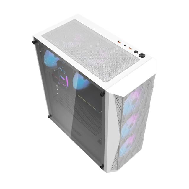 Кутия Darkflash DK352 White, Middle Tower, 2 x USB 3.0, 1 x HD Audio, Mini-ITX / mATX / ATX