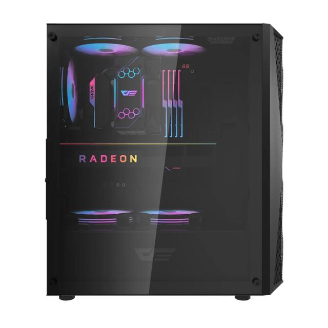Кутия Darkflash DK352 Black, Middle Tower, 2 x USB 3.0, 1 x HD Audio, Mini-ITX / mATX / ATX