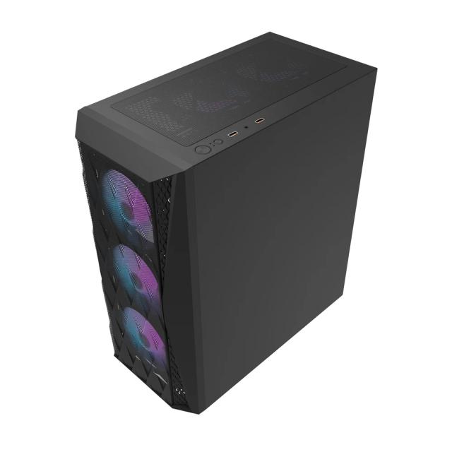 Кутия Darkflash DK352 Black, Middle Tower, 2 x USB 3.0, 1 x HD Audio, Mini-ITX / mATX / ATX