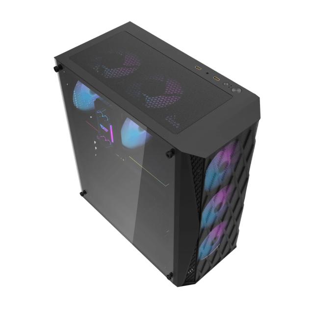 Кутия Darkflash DK352 Black, Middle Tower, 2 x USB 3.0, 1 x HD Audio, Mini-ITX / mATX / ATX