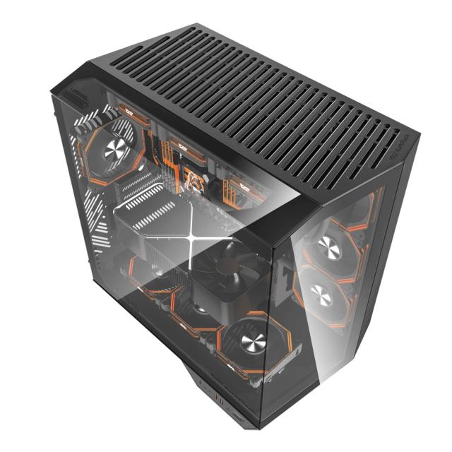 Кутия Darkflash DY470 Shadow Black, Middle Tower, 1 x USB 3.2 Type-C, 2 x USB 3.0, 1 x HD Audio, Mini-ITX / mATX / ATX