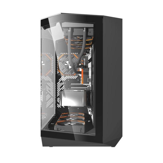 Кутия Darkflash DY470 Shadow Black, Middle Tower, 1 x USB 3.2 Type-C, 2 x USB 3.0, 1 x HD Audio, Mini-ITX / mATX / ATX